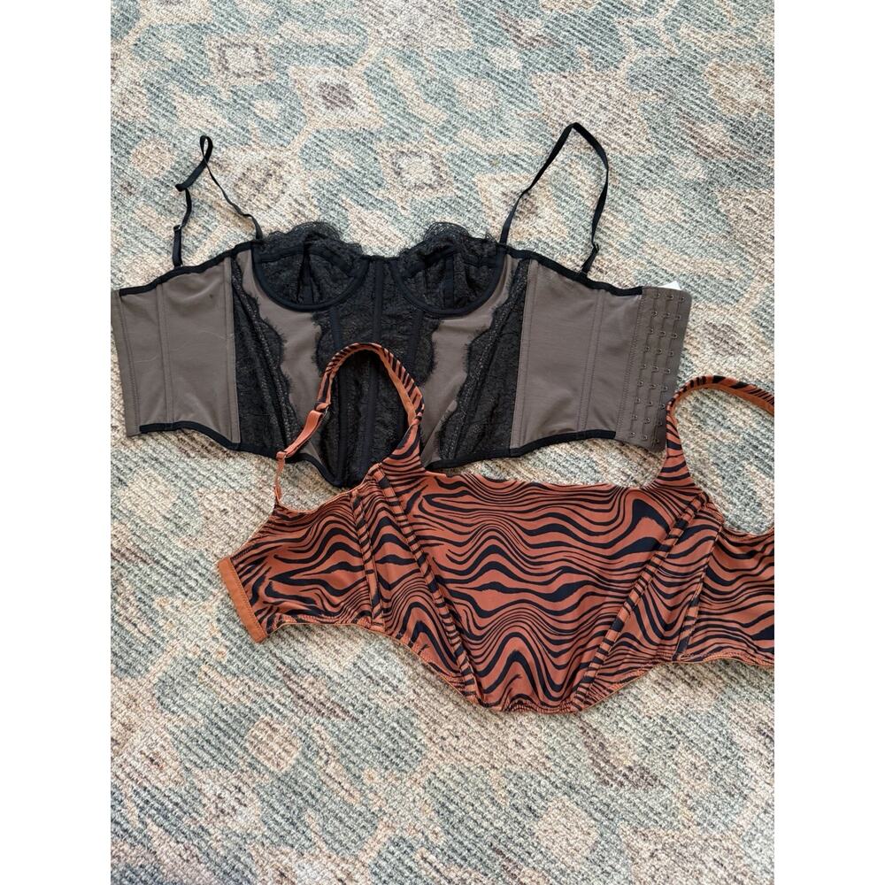 Out From Under Corset Bustier Top Lot: 2 Size Small & Med Urban Outfitters Y2K